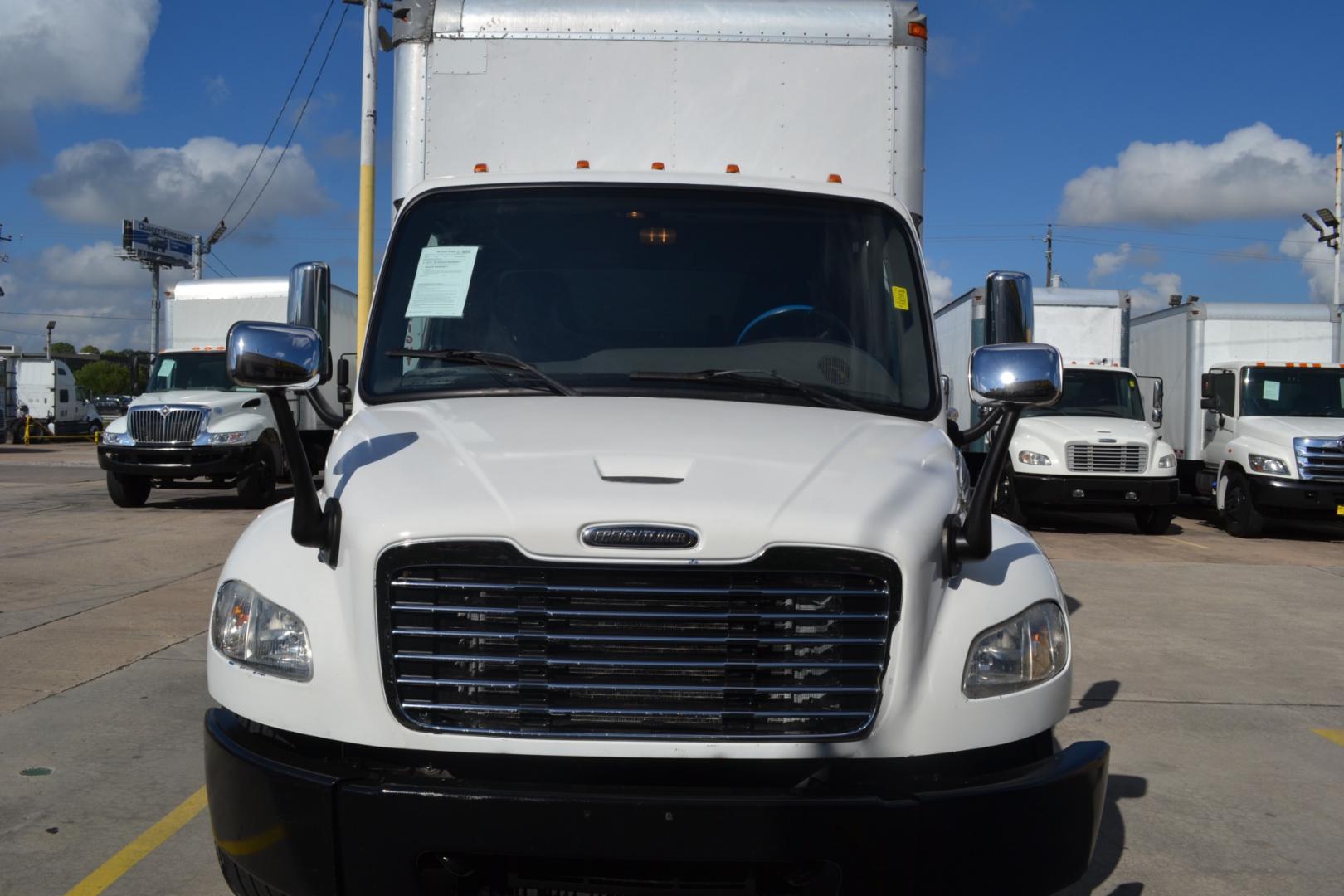 2014 WHITE FREIGHTLINER M2-106 with an CUMMINS ISB 6.7L 220HP engine, ALLISON 2200HS AUTOMATIC transmission, located at 9172 North Fwy, Houston, TX, 77037, (713) 910-6868, 29.887470, -95.411903 - MORGAN 26FT BOX, WALTCO 2,500LB STEEL LIFT GATE, 13FT CLEARANCE, HEIGHT 97" X WIDTH 102". SPRING RIDE , 26,000LB GVWR NON CDL, ALUMINUM WHEELS, DUAL 50 GALLON FUEL TANKS, COLD A/C, POWER WINDOWS & LOCKS - Photo#1