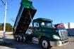 2016 GREEN /GRAY FREIGHTLINER CASCADIA 125 with an DETROIT DD16 15.6l 530 HP engine, EATON FULLER 18 SPD MANUAL transmission, located at 9172 North Fwy, Houston, TX, 77037, (713) 910-6868, 29.887470, -95.411903 - QUAD AXLE, 20 FT DUMP BODY, FULL LOCKERS, ENGINE BRAKE, ELECTRIC TARP, RATIO: 3.73, WHEELBASE: 264", FRONT AXLE: 14,600 LB, REAR AXLES: 44,000 LB, 2 X 13,000 LB PUSHER AXLES, POWER WINDOWS & LOCKS - Photo#8