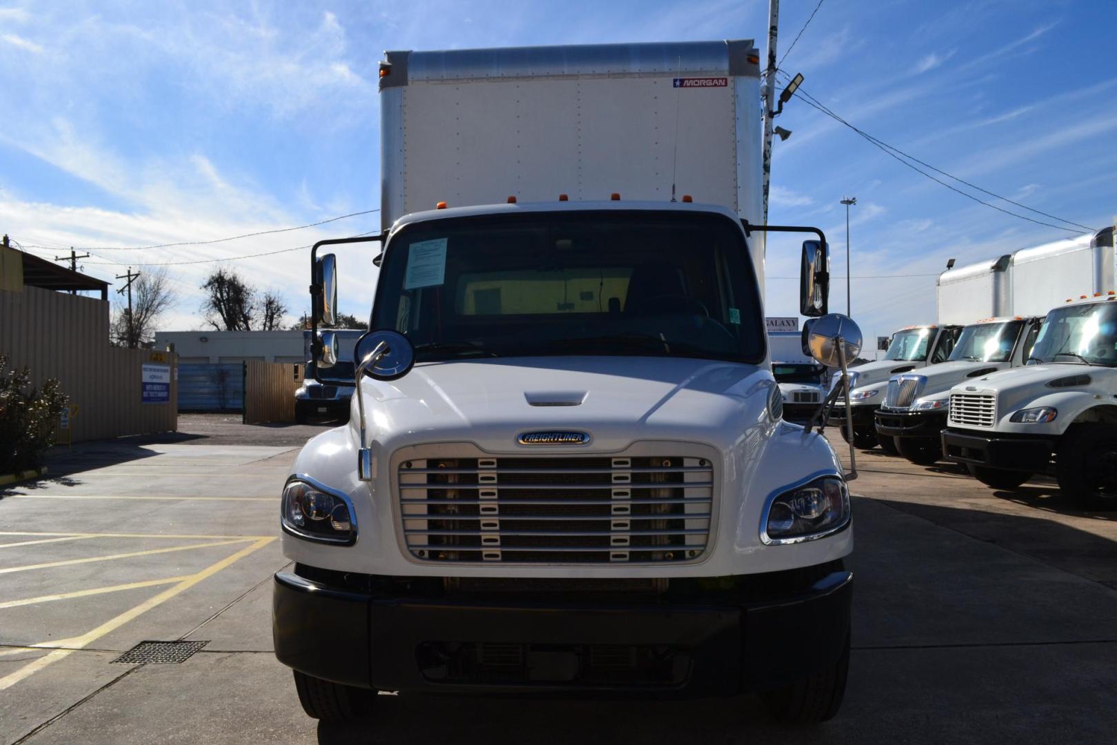 2019 WHITE /BLACK FREIGHTLINER M2-106 (3ALACWFC9KD) with an CUMMINS B6.7L 240HP engine, ALLISON 2500RDS AUTOMATIC transmission, located at 9172 North Fwy, Houston, TX, 77037, (713) 910-6868, 29.887470, -95.411903 - 26,000 LB GVWR NON CDL, MORGAN 26FT BOX, HEIGHT 103" X WIDTH 102", MAXON 3,000 LB CAPACITY ALUMINUM LIFT GATE, AIR RIDE SUSPENSION, 90 GALLON FUEL TANK, EXHAUST BRAKE, COLLISION MITIGATION WITH LANE ASSIST, POWER WINDOWS & LOCKS - Photo#1