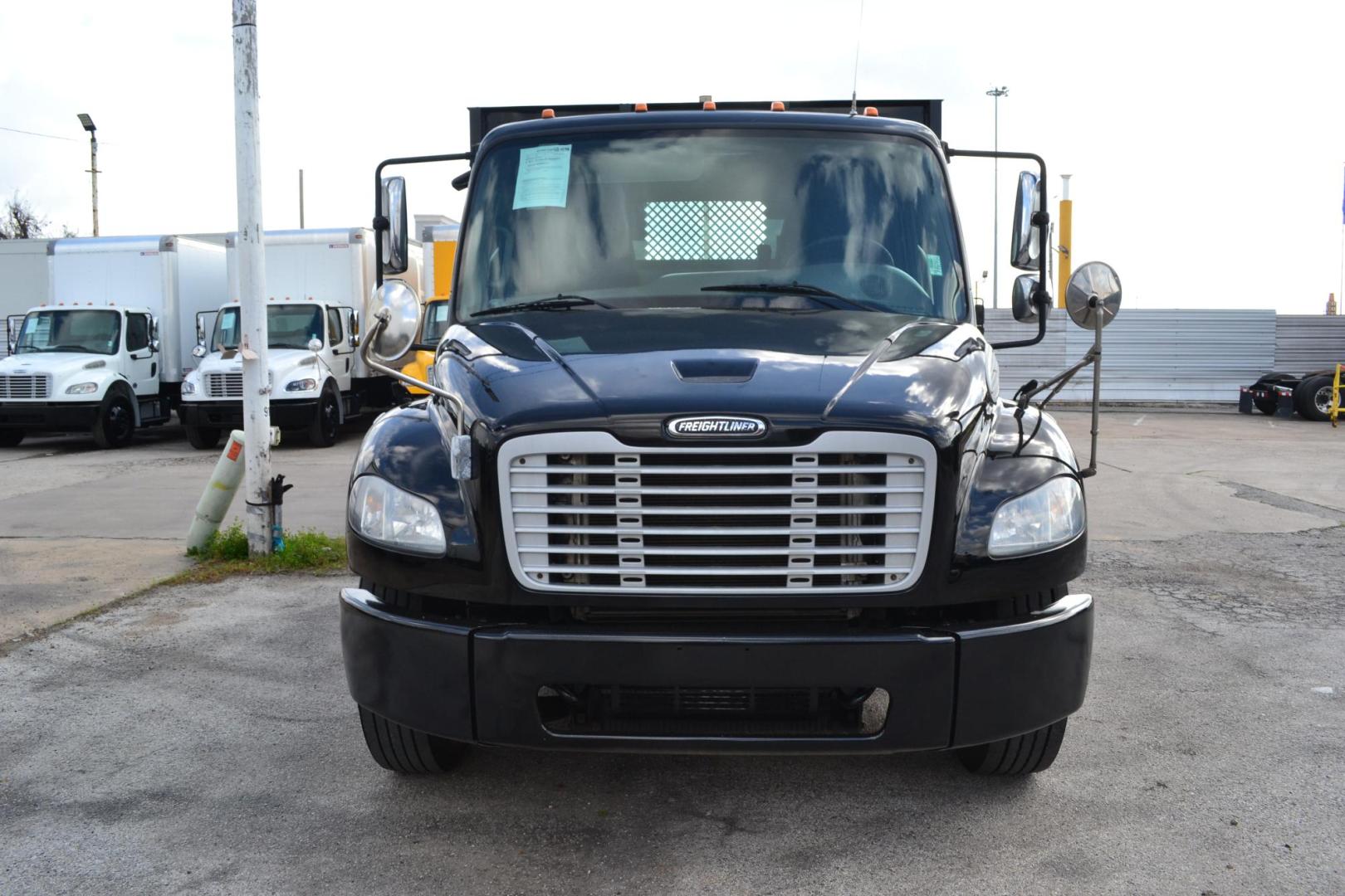 2016 BLACK /BLACK FREIGHTLINER M2-106 (3ALACWDT0GD) with an CUMMINS B6.7L 240HP engine, ALLISON 2500RDS AUTOMATIC transmission, located at 9172 North Fwy, Houston, TX, 77037, (713) 910-6868, 29.887470, -95.411903 - 26,000 LB GVWR NON CDL, 24 FT FLATBED X 100" WIDE, SPRING RIDE SUSPENSION, 100 GALLON FUEL TANK, 2,500 LB CAPACITY STEEL LIFT GATE, WB: 255", 7 X SLIDING WINCH STRAPS, , 2 X TOOL BOXES, POWER WINDOWS & LOCKS - Photo#1